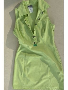 Vintage Versace Y2K Lime Tenniscore Mini Dress IT 42
